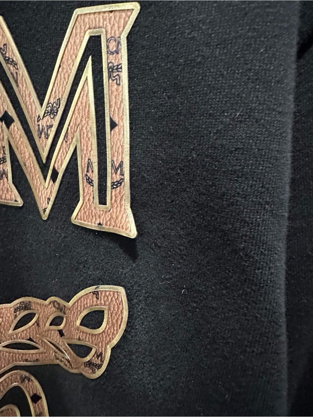 MCM Black Employee Sweatshirt with Gold Logo Motif - Picture 7 of 7